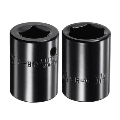 Harfington Square Drive 6-Point Impact Socket, CR-V Steel, Shallow SAE Sizes