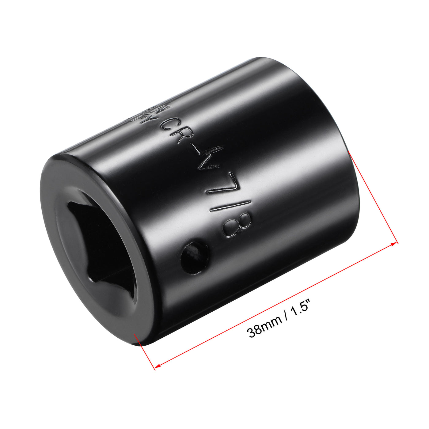 Harfington Square Drive 6-Point Impact Socket, CR-V Steel, Shallow SAE Sizes