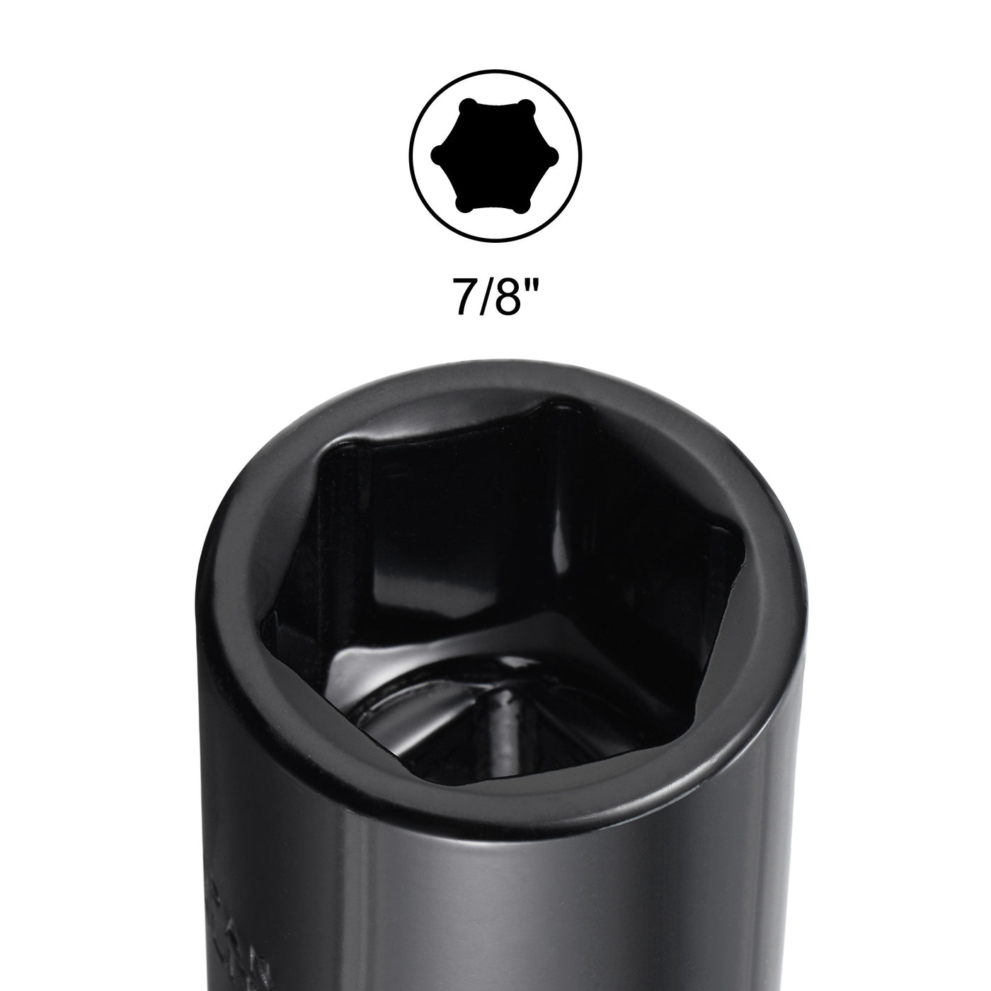 Harfington Square Drive 6-Point Impact Socket, CR-V Steel, Shallow SAE Sizes