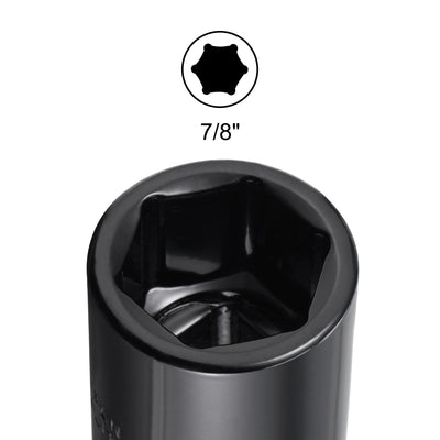 Harfington Square Drive 6-Point Impact Socket, CR-V Steel, Shallow SAE Sizes