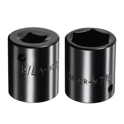 Harfington Square Drive 6-Point Impact Socket, CR-V Steel, Shallow SAE Sizes