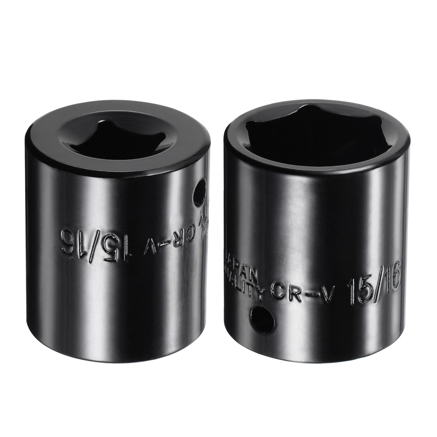 Harfington Square Drive 6-Point Impact Socket, CR-V Steel, Shallow SAE Sizes