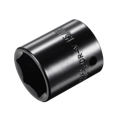 Harfington Square Drive 6-Point Impact Socket, CR-V Steel, Shallow SAE Sizes