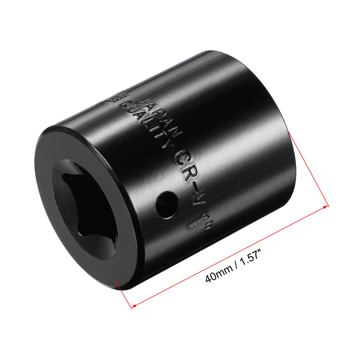 Harfington Square Drive 6-Point Impact Socket, CR-V Steel, Shallow SAE Sizes