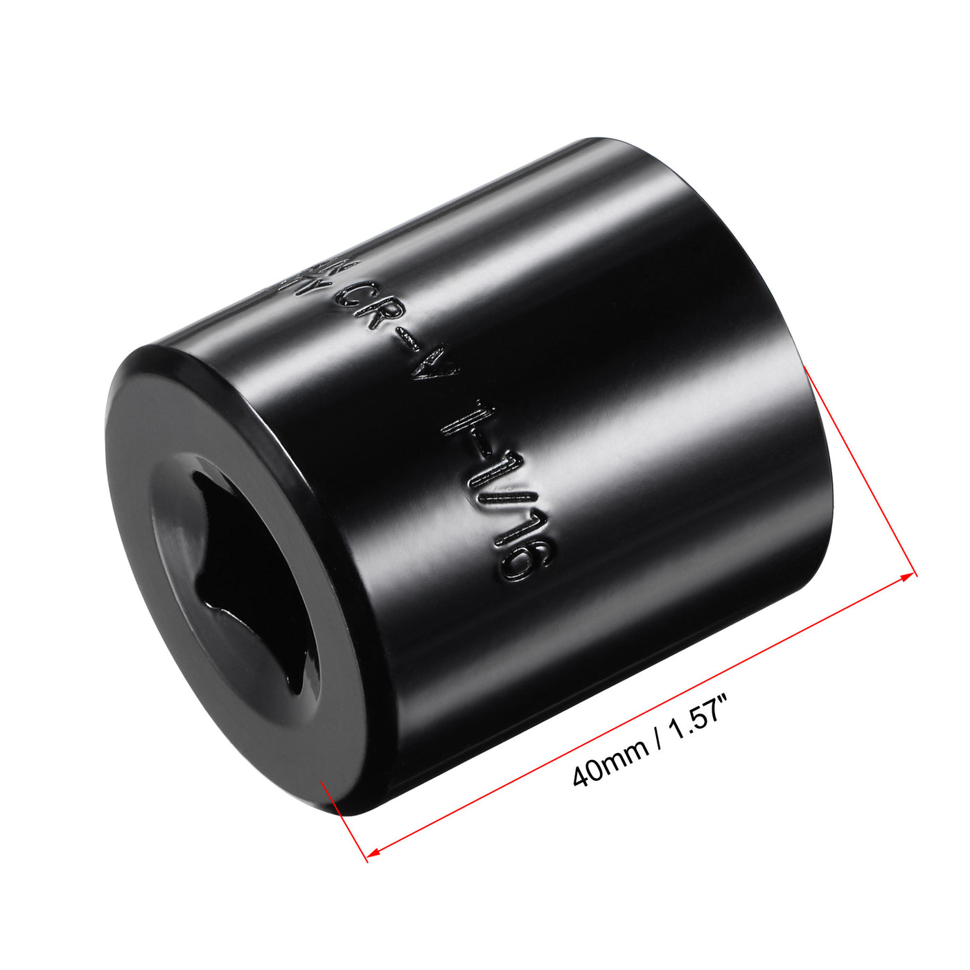 Harfington Square Drive 6-Point Impact Socket, CR-V Steel, Shallow SAE Sizes