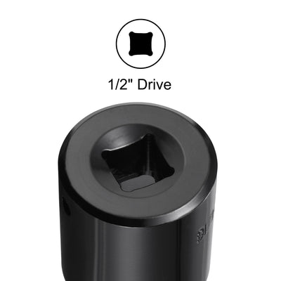 Harfington Square Drive 6-Point Impact Socket, CR-V Steel, Shallow SAE Sizes