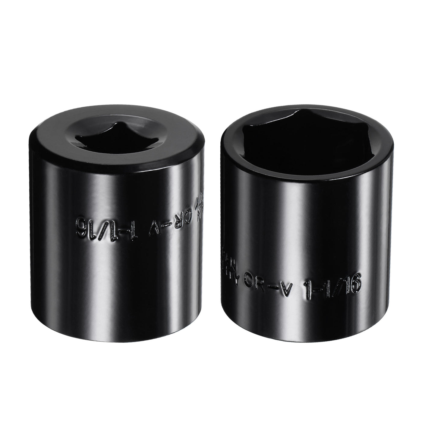 Harfington Square Drive 6-Point Impact Socket, CR-V Steel, Shallow SAE Sizes
