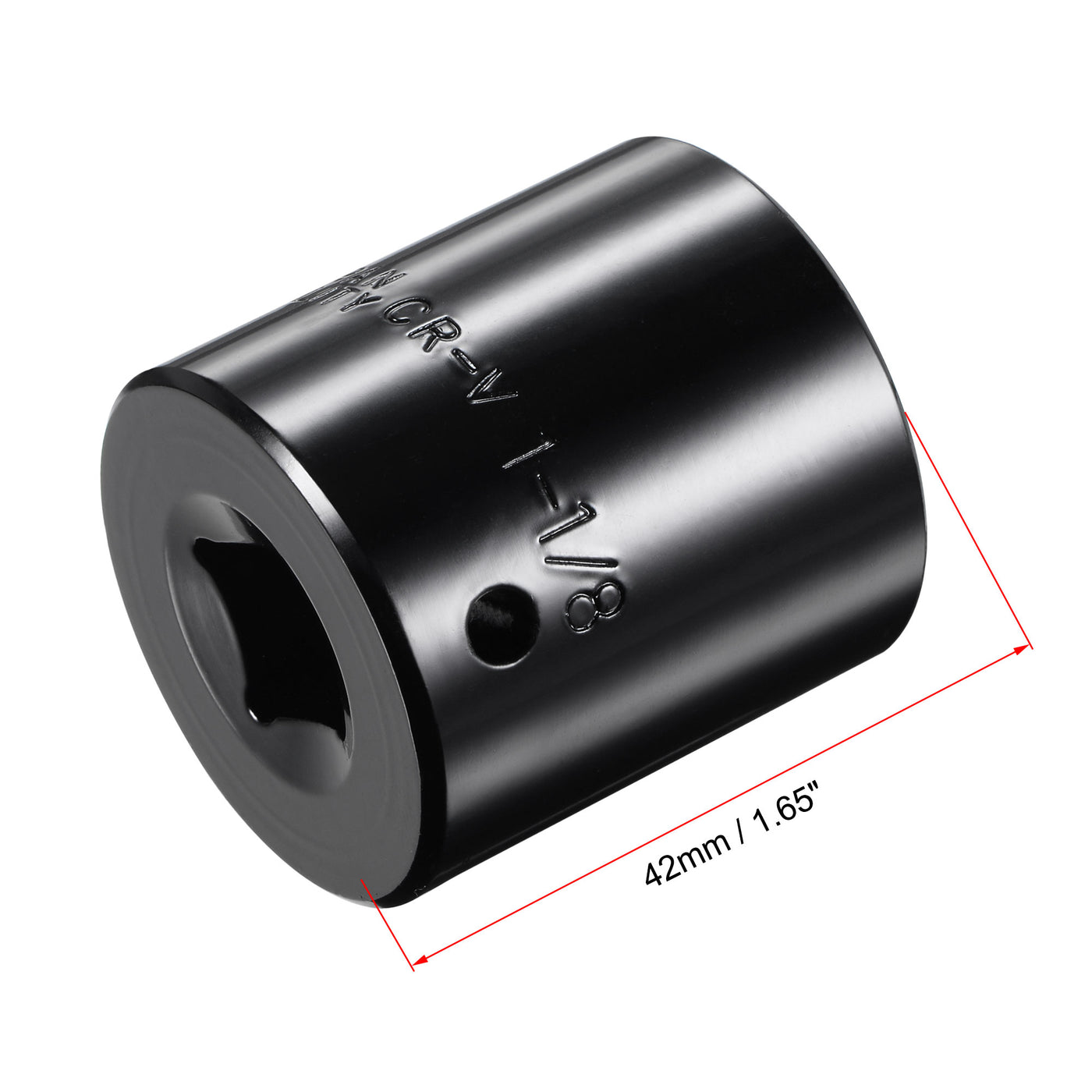 Harfington Square Drive 6-Point Impact Socket, CR-V Steel, Shallow SAE Sizes