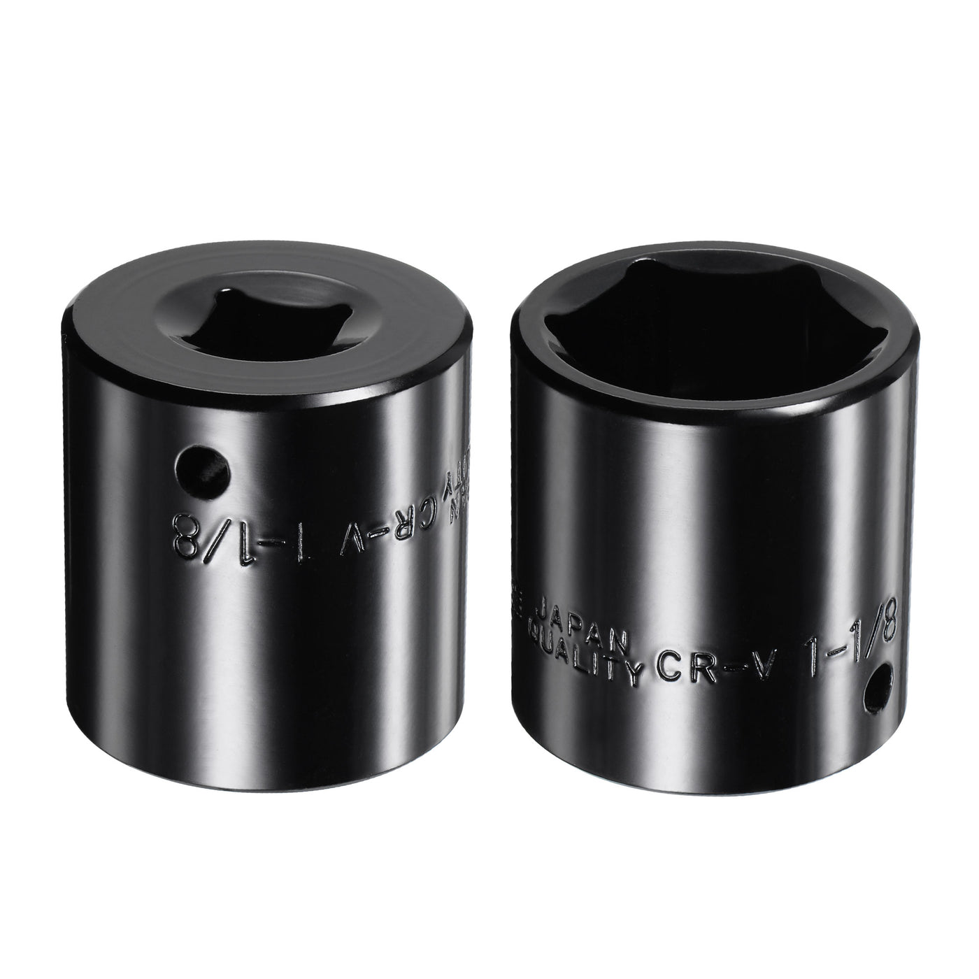Harfington Square Drive 6-Point Impact Socket, CR-V Steel, Shallow SAE Sizes