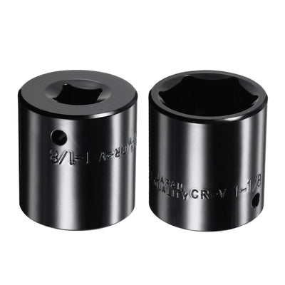 Harfington Square Drive 6-Point Impact Socket, CR-V Steel, Shallow SAE Sizes