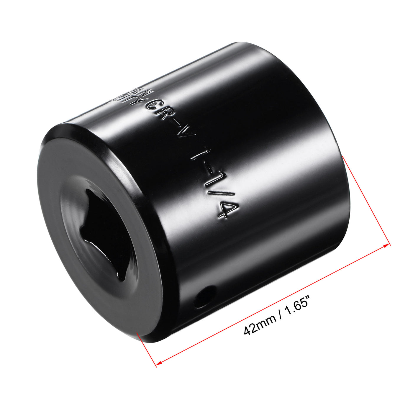 Harfington Square Drive 6-Point Impact Socket, CR-V Steel, Shallow SAE Sizes