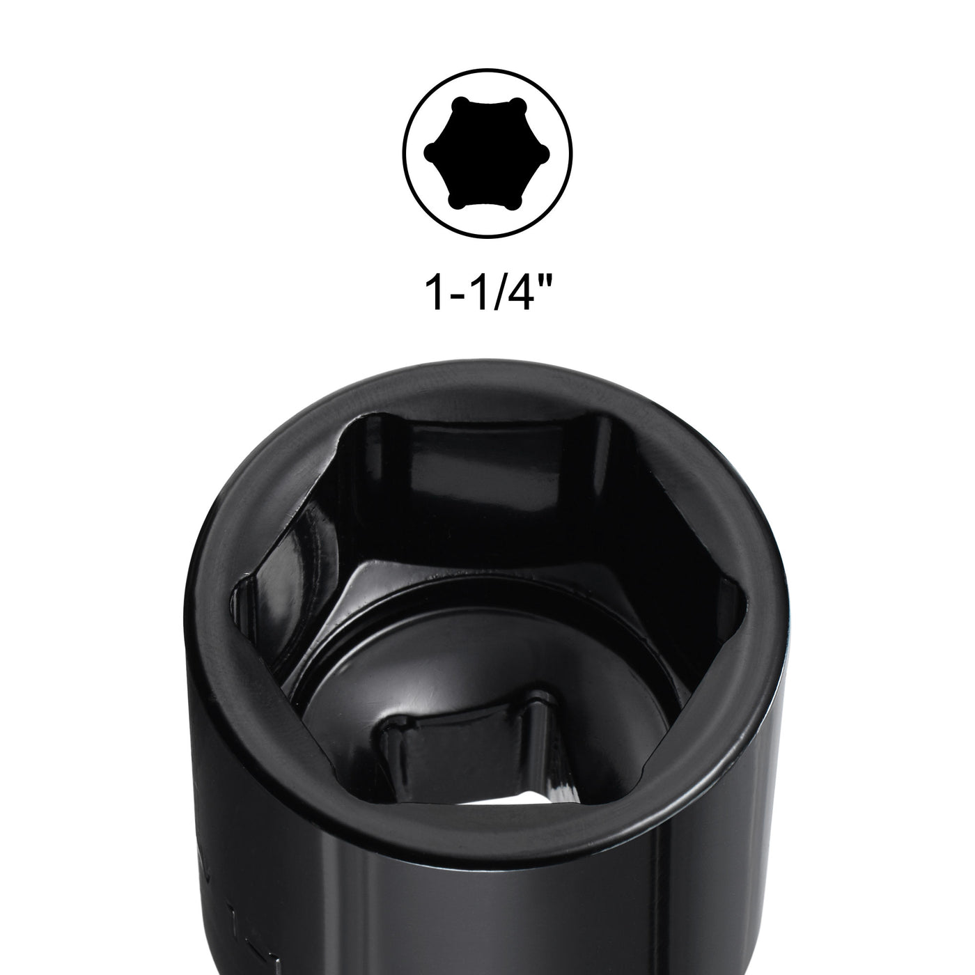 Harfington Square Drive 6-Point Impact Socket, CR-V Steel, Shallow SAE Sizes