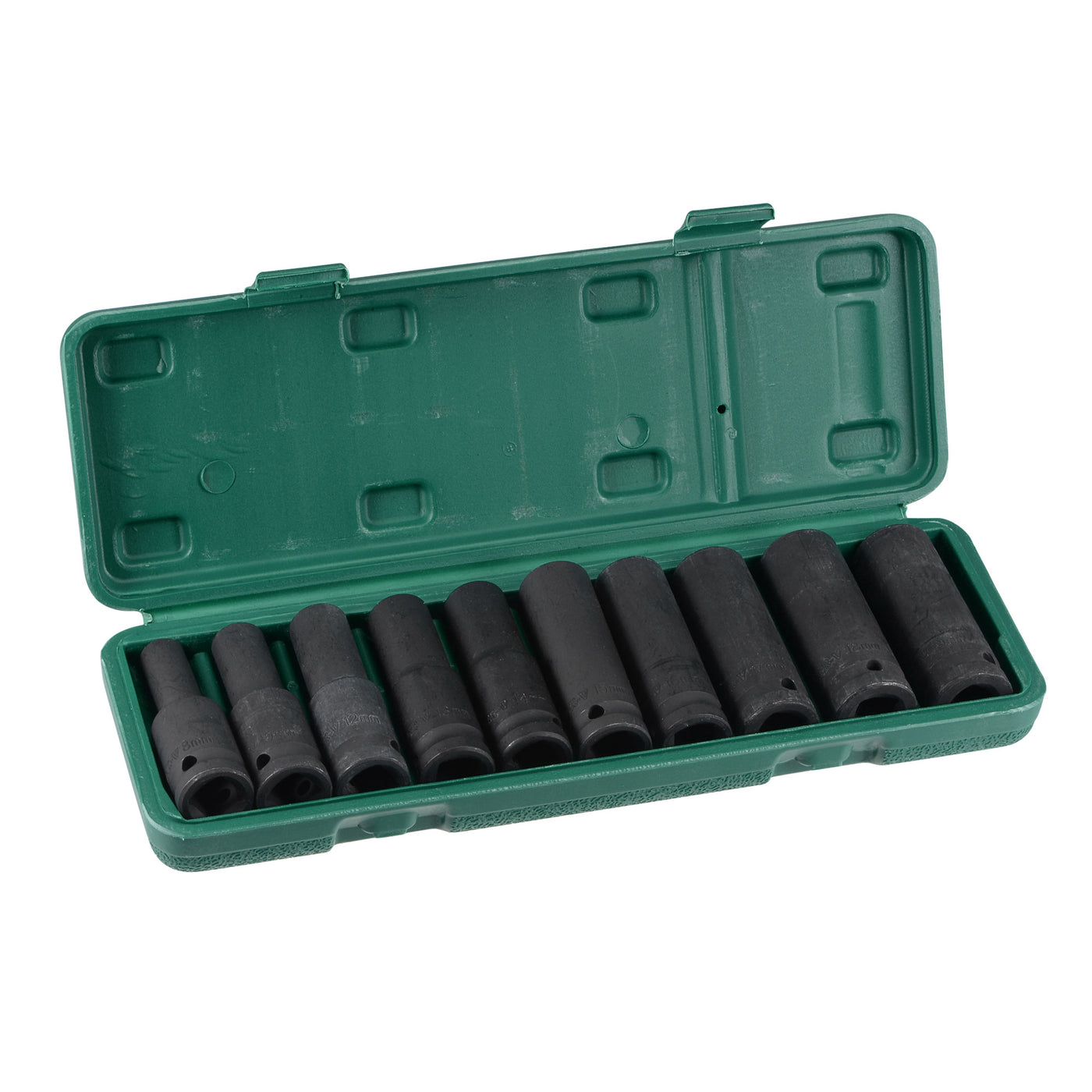 Harfington 1/2-Inch Drive Deep 6-Point Impact Socket Set, Metric, CR-MO, 10-Piece (8mm - 19mm)