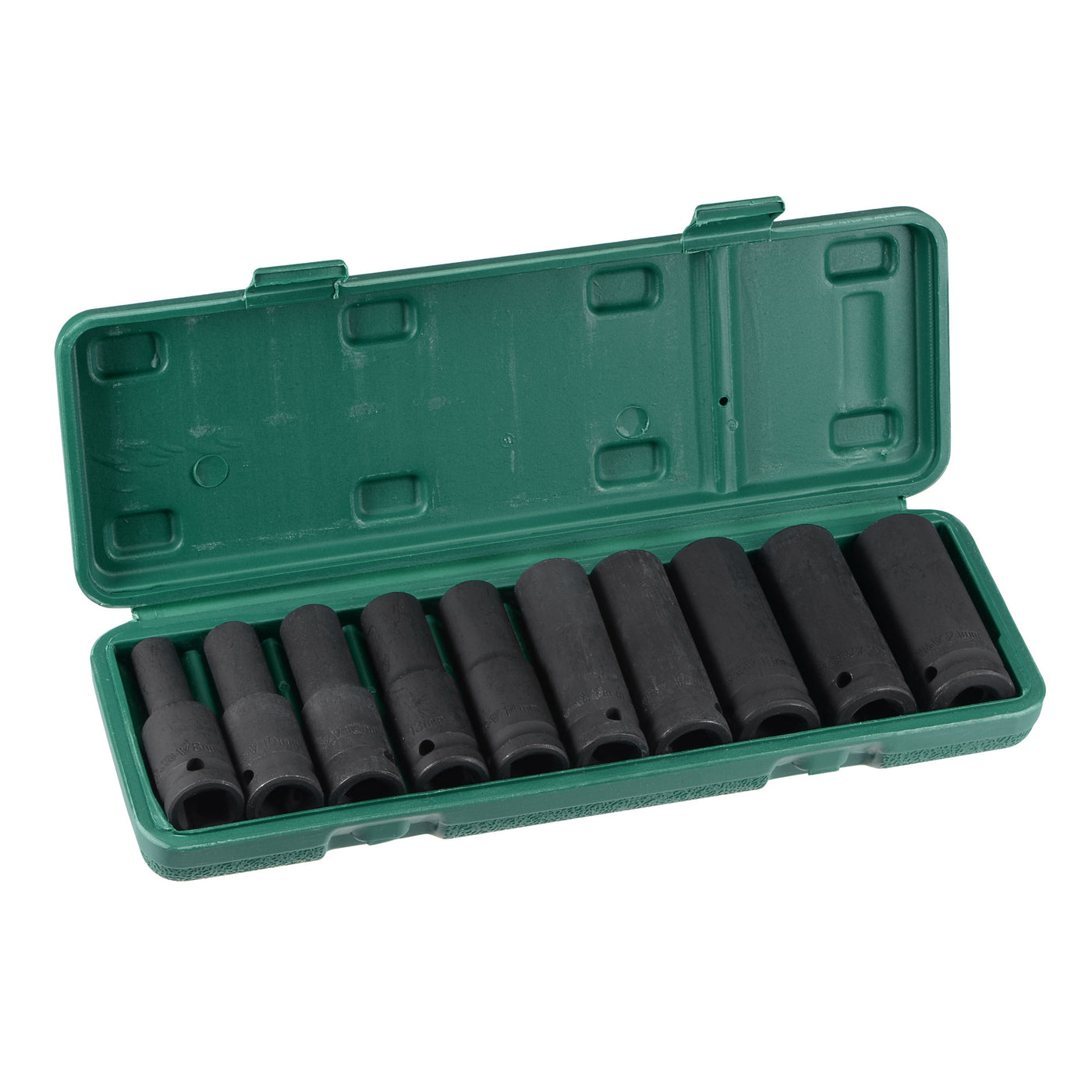 Harfington 1/2-Inch Drive Deep 6-Point Impact Socket Set, Metric, CR-MO, 10-Piece (8mm - 21mm)