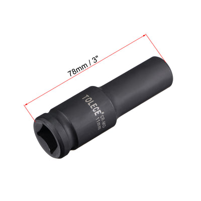 Harfington Square Drive 12-Point Deep Impact Socket, CR-MO Steel, Metric