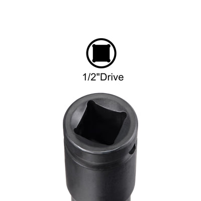 Harfington Square Drive 12-Point Deep Impact Socket, CR-MO Steel, Metric