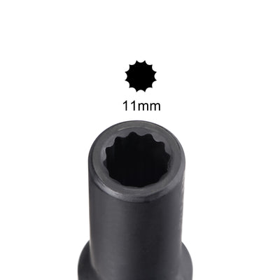 Harfington Square Drive 12-Point Deep Impact Socket, CR-MO Steel, Metric