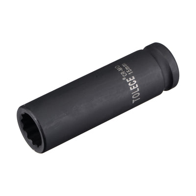 Harfington Square Drive 12-Point Deep Impact Socket, CR-MO Steel, Metric
