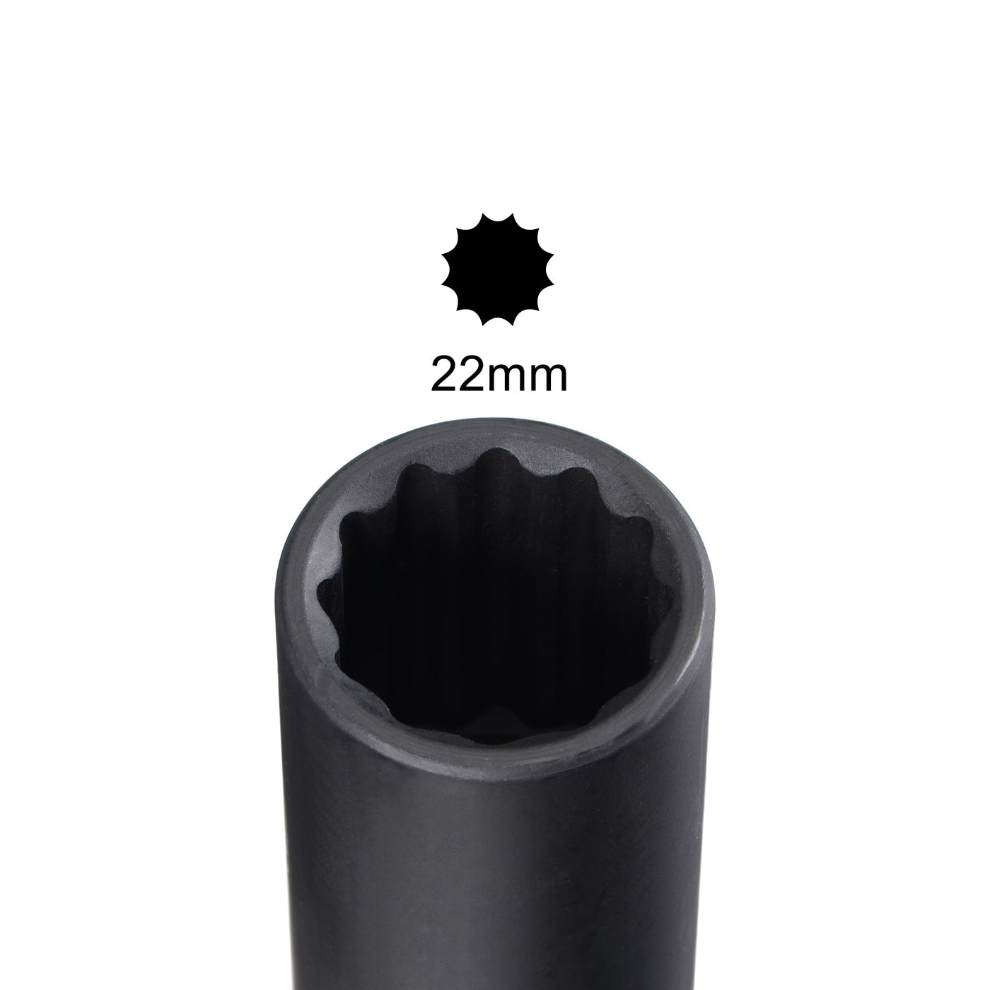 Harfington Square Drive 12-Point Deep Impact Socket, CR-MO Steel, Metric