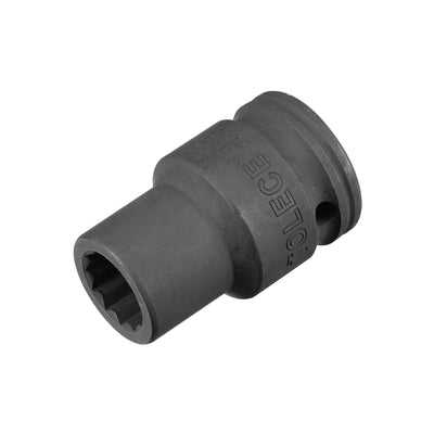 Harfington Square Drive 12-Point Impact Socket, CR-MO Steel, Standard Metric