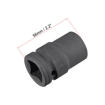 Harfington Square Drive 12-Point Impact Socket, CR-MO Steel, Standard Metric