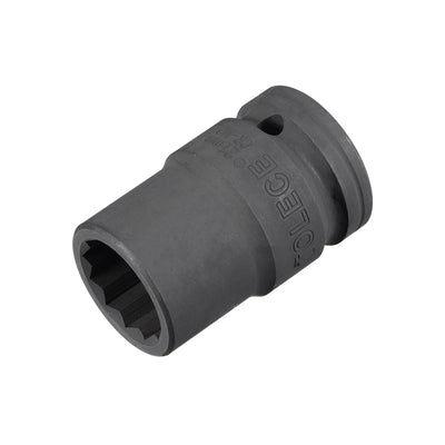 Harfington Square Drive 12-Point Impact Socket, CR-MO Steel, Standard Metric