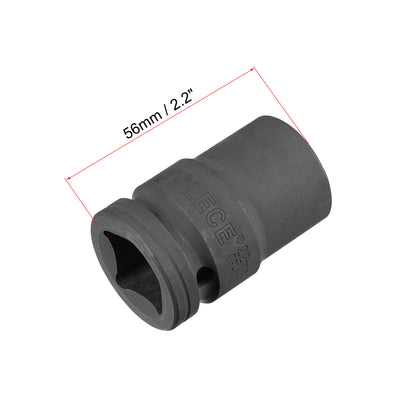 Harfington Square Drive 12-Point Impact Socket, CR-MO Steel, Standard Metric
