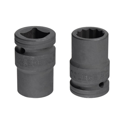 Harfington Square Drive 12-Point Impact Socket, CR-MO Steel, Standard Metric