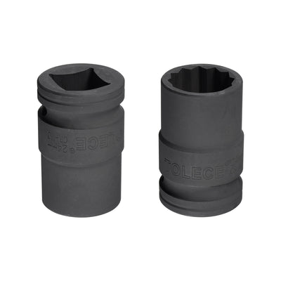 Harfington Square Drive 12-Point Impact Socket, CR-MO Steel, Standard Metric