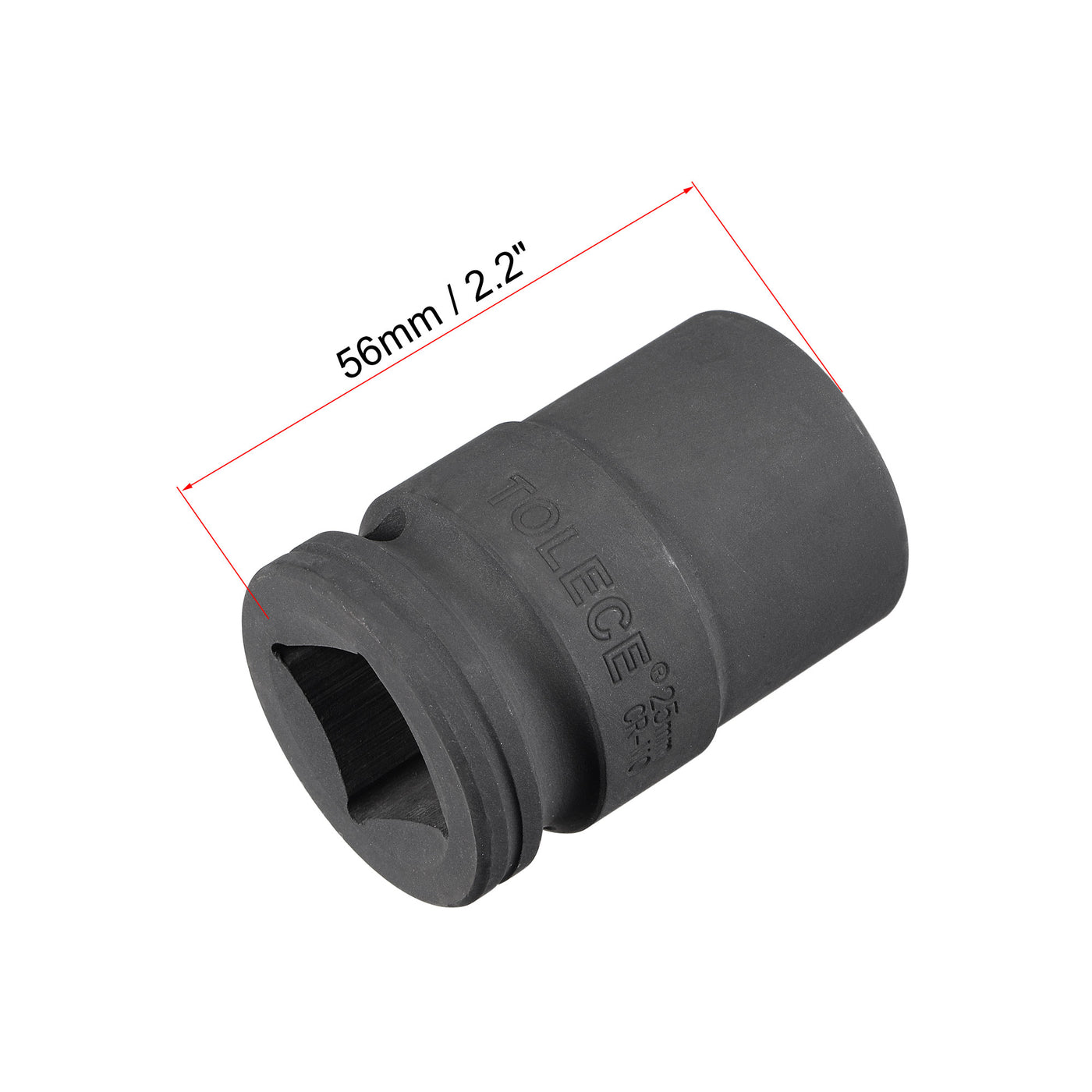 Harfington Square Drive 12-Point Impact Socket, CR-MO Steel, Standard Metric