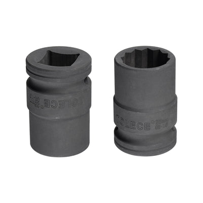 Harfington Square Drive 12-Point Impact Socket, CR-MO Steel, Standard Metric