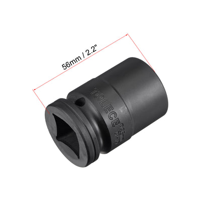 Harfington Square Drive 12-Point Impact Socket, CR-MO Steel, Standard Metric