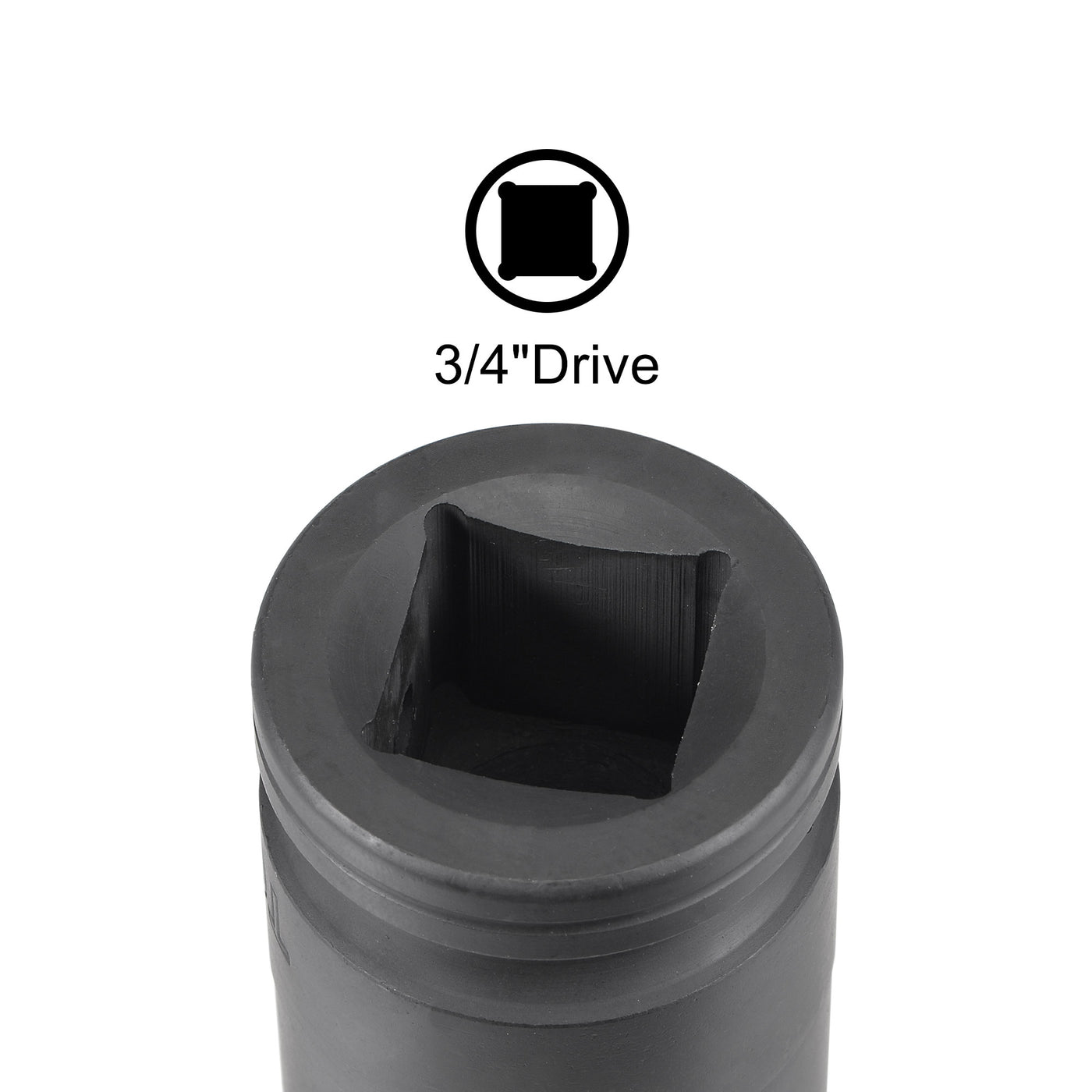 Harfington Square Drive 12-Point Impact Socket, CR-MO Steel, Standard Metric