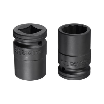 Harfington Square Drive 12-Point Impact Socket, CR-MO Steel, Standard Metric