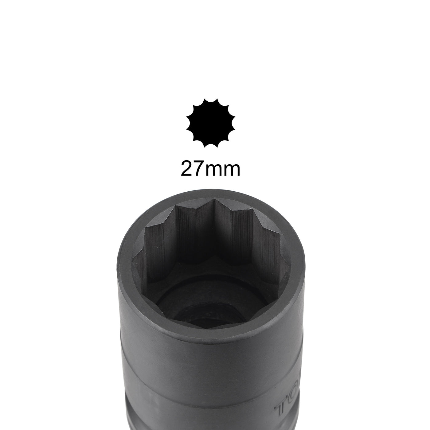 Harfington Square Drive 12-Point Impact Socket, CR-MO Steel, Standard Metric
