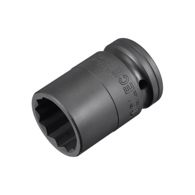 Harfington Square Drive 12-Point Impact Socket, CR-MO Steel, Standard Metric