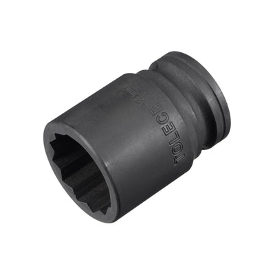Harfington Square Drive 12-Point Impact Socket, CR-MO Steel, Standard Metric