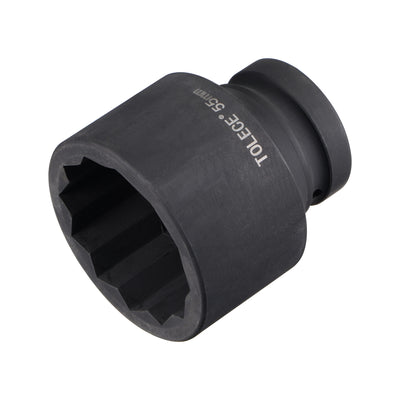 Harfington Square Drive 12-Point Impact Socket, Chrome-Moly Steel, Standard Metric Sizes