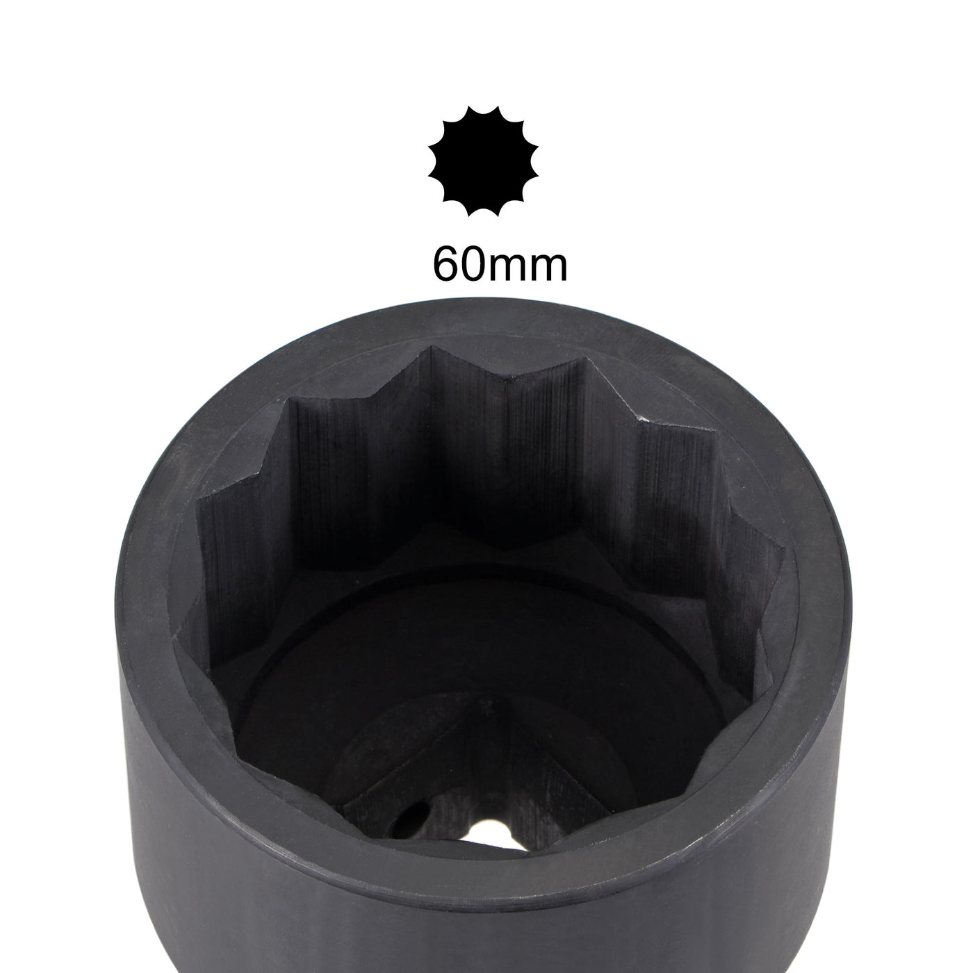Harfington Square Drive 12-Point Impact Socket, Chrome-Moly Steel, Standard Metric Sizes