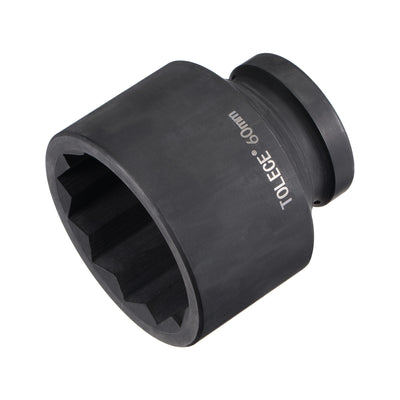 Harfington Square Drive 12-Point Impact Socket, Chrome-Moly Steel, Standard Metric Sizes