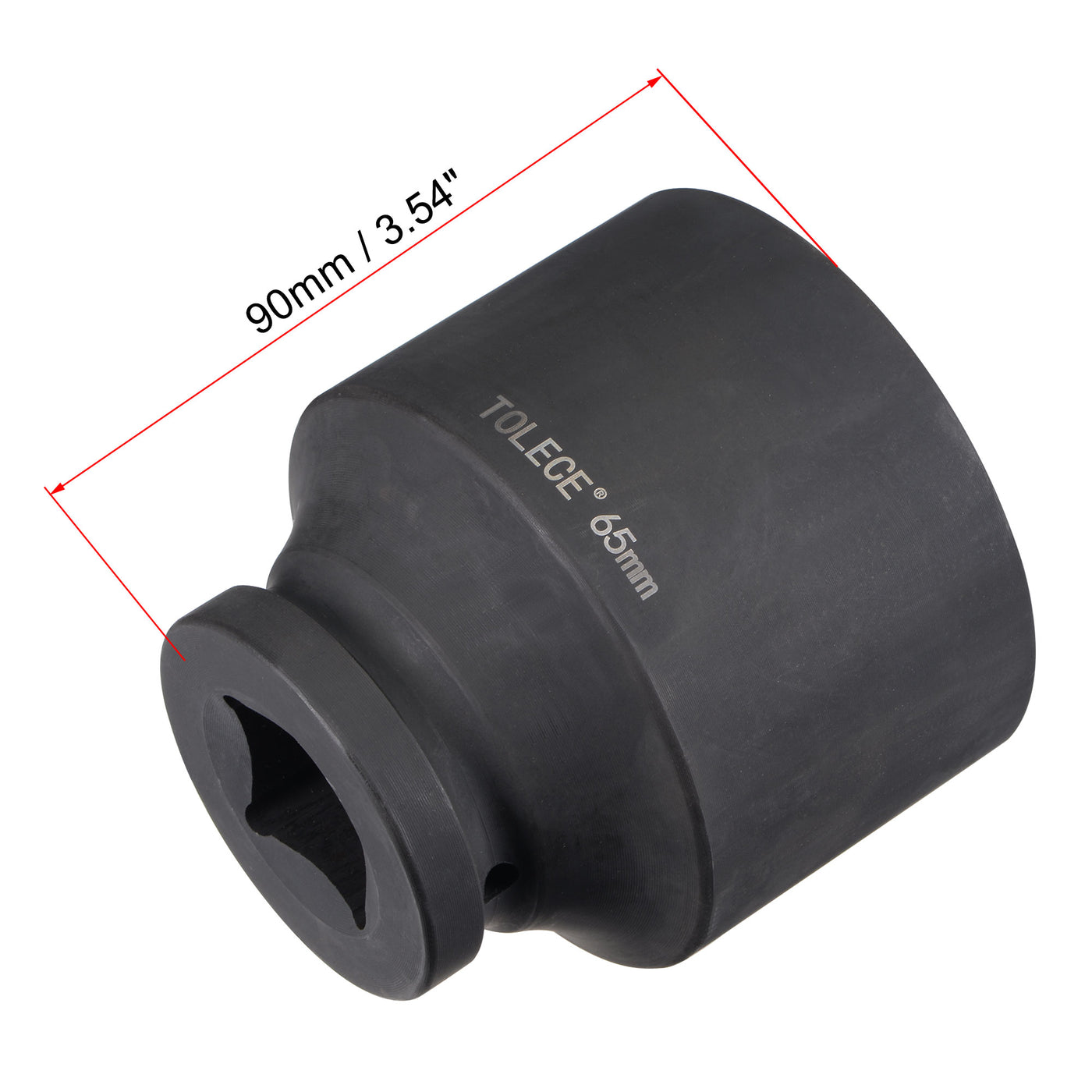 Harfington Square Drive 12-Point Impact Socket, Chrome-Moly Steel, Standard Metric Sizes