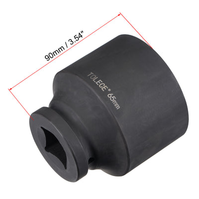 Harfington Square Drive 12-Point Impact Socket, Chrome-Moly Steel, Standard Metric Sizes