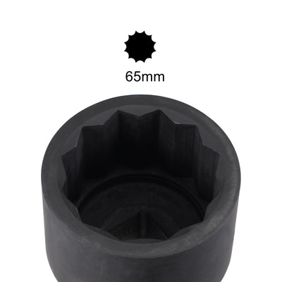 Harfington Square Drive 12-Point Impact Socket, Chrome-Moly Steel, Standard Metric Sizes