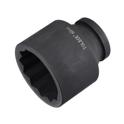 Harfington Square Drive 12-Point Impact Socket, Chrome-Moly Steel, Standard Metric Sizes
