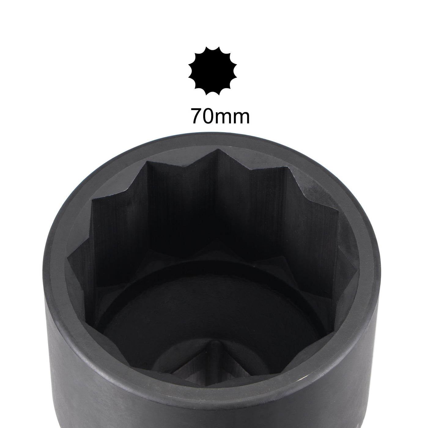 Harfington Square Drive 12-Point Impact Socket, Chrome-Moly Steel, Standard Metric Sizes