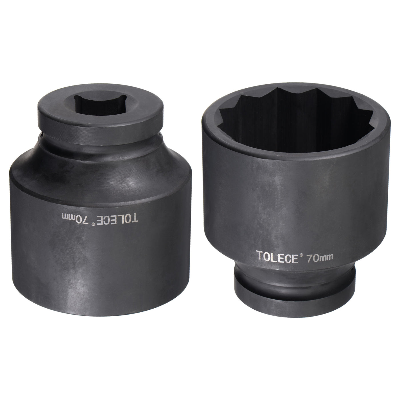 Harfington Square Drive 12-Point Impact Socket, Chrome-Moly Steel, Standard Metric Sizes