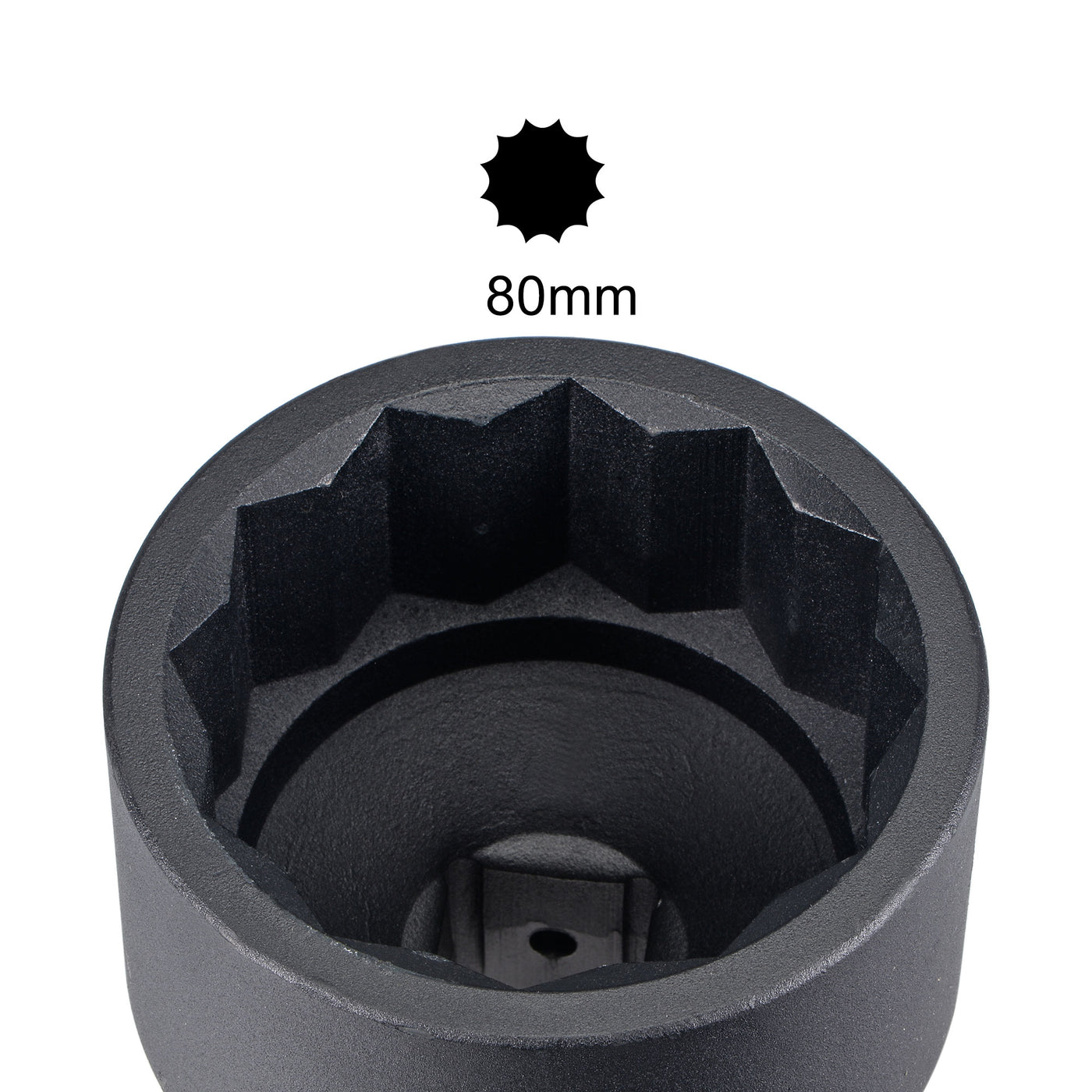 Harfington Square Drive 12-Point Impact Socket, Chrome-Moly Steel, Standard Metric Sizes