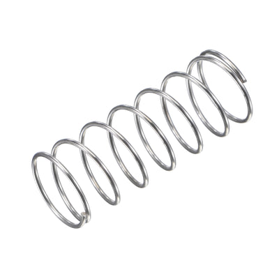 Harfington Uxcell 304 Stainless Steel Material Round Compression Spring Load Capacity Silver for Electronics