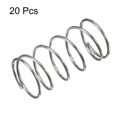 Harfington Uxcell 304 Stainless Steel Material Round Compression Spring Load Capacity Silver for Electronics