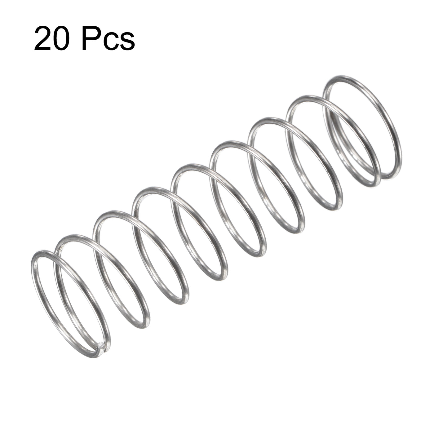 uxcell Uxcell 304 Stainless Steel Material Round Compression Spring Load Capacity Silver for Electronics